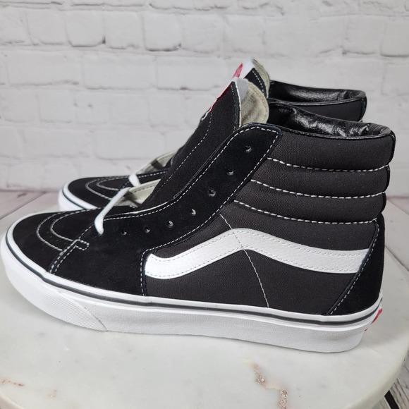 Vans Black and White High-Top Athletic Shoes - Picture 6 of 16